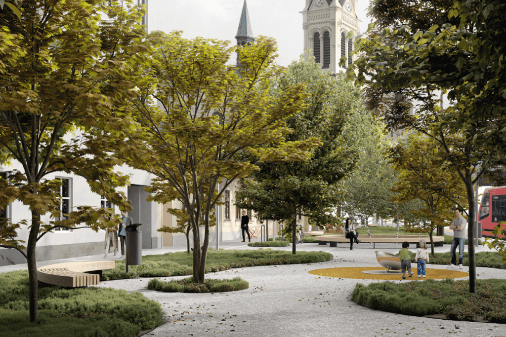 Vizualizácia parku na Radlinského ulici